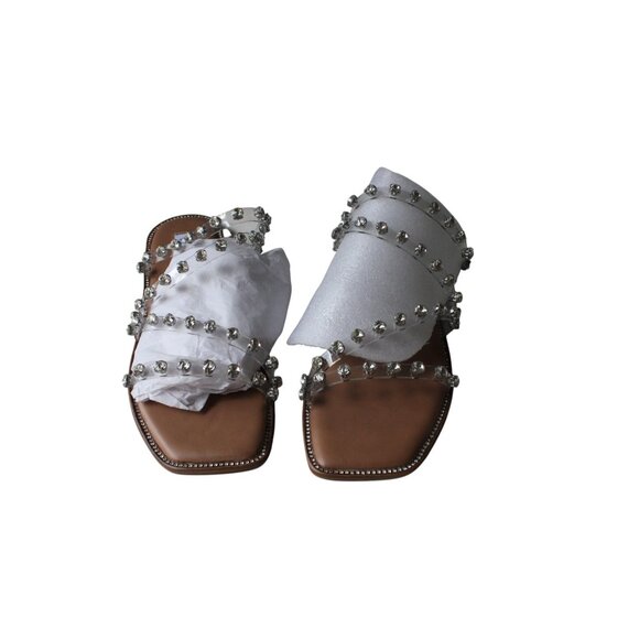 Steve Madden Skyler Clear Sandals  SKYL11S1 Bling Studded Strappy Size 9M New - Picture 10 of 15